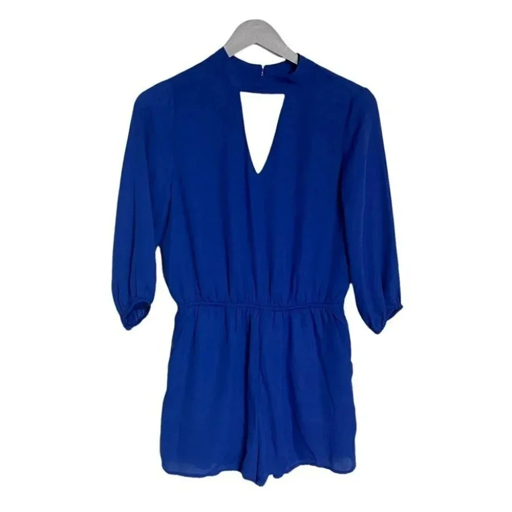 Shinestar S royal blue romper EUC
